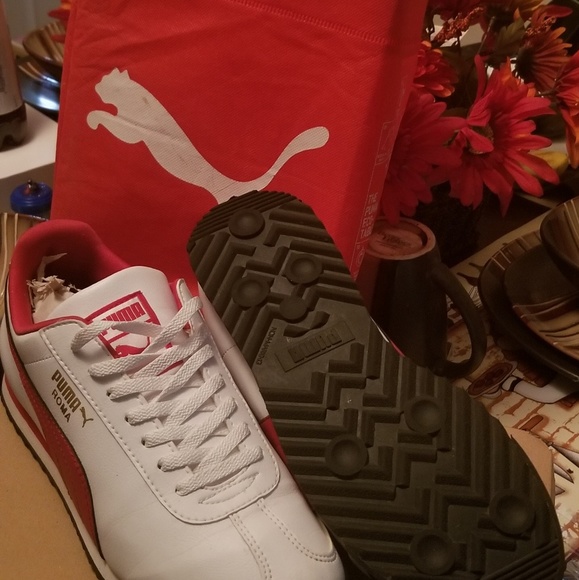 Puma Roma Basic, white-red-gold - Picture 2 of 3